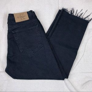 Gorgeous 90s Vintage Calvin Klein straight black jeans